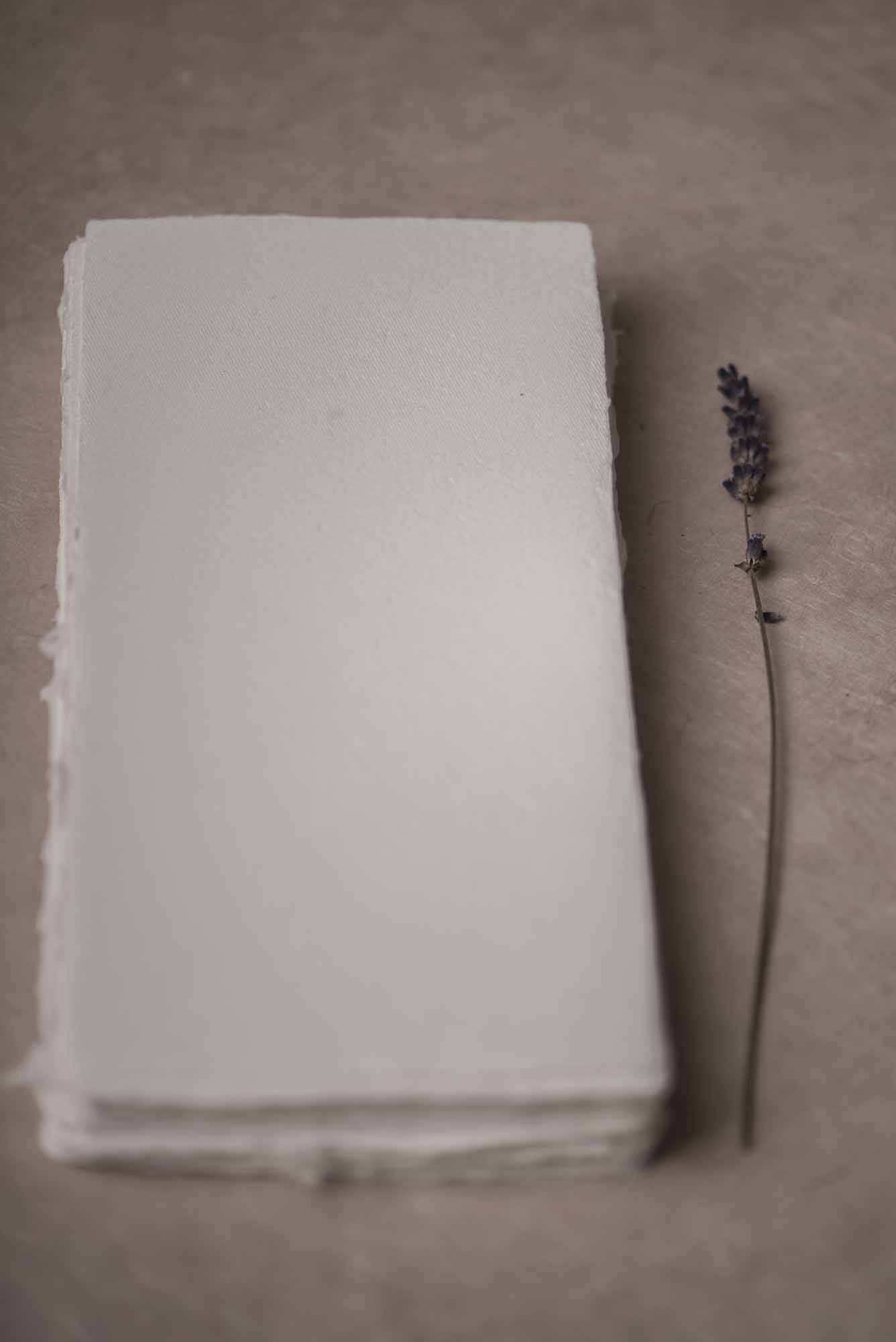 100 x 210 mm Menukarte | Handmade Paper | Cottonpapier