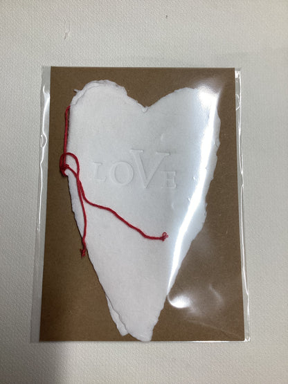 Kopie von Grüßkarte zum Valentinstag | Handgeschöpftes Büttenpapier | Klappkarte | Geschenke | HERZ & PAPIER  | Jetzt und immer wieder | Love Herz